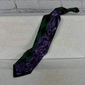 Disney 100% Silk Purple Subdued Mickey Mouse‎ Psychedelic Neck Tie, 4 Inch Wide
